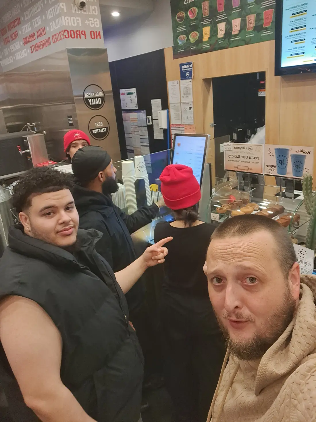 The Juice Press team with their new INFI kiosk