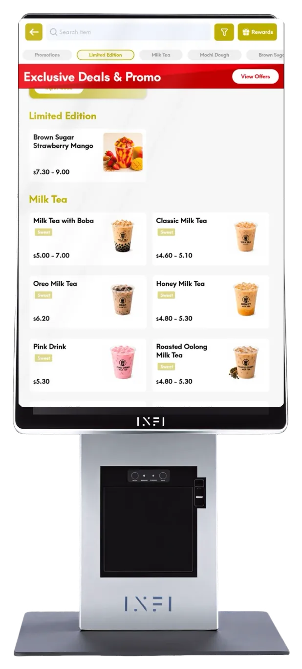 INFI K5 self-order kiosk
